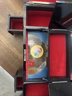 Vintage Asian Black Lacquer Shell Jewelry Music Box Japan Hand Painted Wood
