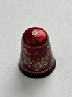 Vintage Australian Hand-painted Floral Metal Sewing Thimble