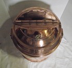 Rare 19th Century Antique Hand Made Tin Lined Copper Water Barrel  Large