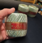 Vintage J  p  Coats Rayon Crochet Six Cord Boilfast  125 Yards Mint Green Lot 3