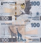 Zambia Set 4 Unc 10 20 50 100 Kwacha 2024 2025 P 62 63 64 65 Nhb