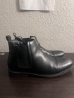 J  Ferrar Men s Black Leather Chelsea Ankle Boots Memory Foam Slip-on 10m