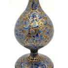 Antique Handpainted Kashmiri Papier-m  ch   Candlestick Holder