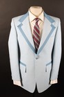 Vintage 1970s After Six Baby Blue Formal Tuxedo Tux Suit Mens Size 39 Reg