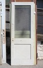 Salvaged 30  Door With Privacy Glass  Early 1900s  Ned2649