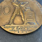Antique Extra Large Bronze Medal 101mm Vulcanization   Charles Goodyear Rubber