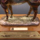 Vtg Champion Youth Mare American Quarter Horse Gold Tone Metal Trophy 1973 H2