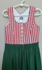 Girls German Hammerschmid Dress Oktoberfest Size 122 Red Plaid Green White Dot