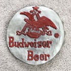 Vintage 1960s Budweiser Beer Chalkware Bottle Cap Advertising Sign 9 5    - Rare  