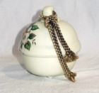 Vintage Japanese Ceramic Dorei Bell     Hand-painted Floral Design
