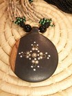 African Tuareg Ebony Wood Pendant Necklace Africa Ethnic Tribal Jnei2