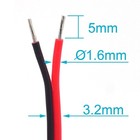 20awg 5pcs Usb Female Pigtail 2 Wire 5v 5a Cable 0 3m 1ft Upgrade Red      