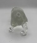 Vintage Clear Art Glass Hippopotamus Figurine Hippo Paperweight 4 5    Unmarked