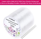 Stretchy String For Bracelets  Cridoz 0 5mm Clear Elastic String Stretch Cord Br
