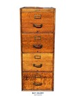 Antique Arts   Crafts Tiger Oak Four Drawer File Cabinet By Wagemaker
