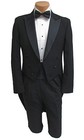 Elegant Black Tuxedo Tailcoat - Perfect For Halloween Costumes 