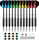 90  Tungsten Steel Tip Darts Set - 12 Pro-grade Metal Tip Darts  4 Styles 25g 