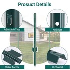 20 Pcs Green Garden Fence Post 4 4 8 7 Ft Heavy Duty Metal U-post For Wire Fence