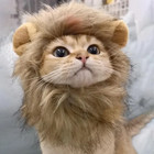Cat Lion Mane Costume Dog Hat Realistic Costume Cosplay Wig Medium Small Pets