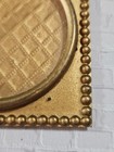 Vintage Gold Gilt Miniature Picture Frame Ornate Beaded Easel Wall Hanging