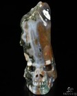 3 9  Ocean Jasper Hand Carved Crystal Skull Fine Art Sculpture  Crystal Healing