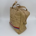 Vintage United Airlines Tan Shoulder Cabin Bag Carry On Handbag Tulip Logo Tan