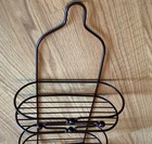 Metal Shower Caddy 3 Tier Bronze-look Hanging Organizer 24    2 Hook Soap Dish