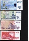Iceland Full Set Of Kronur 2001 2019 - 500 1000 5000 10000 Unc