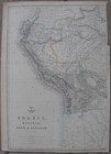 1863 Three Large Antique Maps - Brazil   Northern South America  Dispatch Atlas