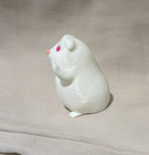 New 3d Fat Guinea Pig Printed Double Pointing Middle Finger Joke Pink Eyed White