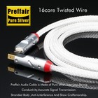 Hifi Pure Silver Usb Cable Cord High Performance Type C - Type B Otg Audio Cable