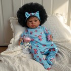 18  Reborn Baby Dolls Realistic African American Girl Doll Black Skin Baby Doll