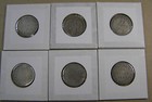 Newfoundland 25   20 Cents Lot Of 6 Silver Coins  Different Dates 1872 To 1917