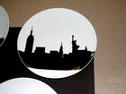 New 2008 Bia Cordon Blue White   Black Cities Decorative Rack Plate Decor 8 