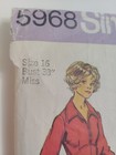 Dress Gown 16 Simplicity 5968 Sewing Pattern Vtg Slimmer Long Knee High Waist
