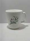 Set Of 6 Corning Rosemarie Coffee Mugs Pink Tulip Flowers Microwave Safe