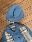 Vintage Retro Nursery Rhyme Pea Coat W  Matching Hat   Scarf Lt  Blue Nwt