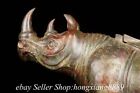 21  Old Chinese Palace Bronze Ware Wine Rhinoceros Bull Beast Drinking Vessel