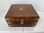 Nautical Brass Sextant With Wooden Box Navigational Instrument Marine Sextant