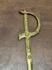 Vintage Brass Sword Letter Opener 7 5   