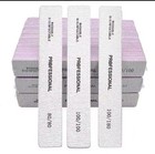 50 Pcs lot Nail Files Professional Sandpaper 80 100 180 Grit Double Side Square