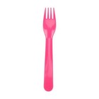 Plastic Utensil Set  Pink  4 Count Pack  Fork  Spoon  Knife  Container