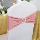50 Pcs Dusty Pink Spandex Chair Sashes With Buckle Slider For Wedding Party