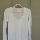Brochu Walker Scoop Neck T Shirt Long Sleeve Size P Women Minimalist Semi Sheer
