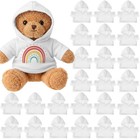 24 Pcs Diy Teddy Bear Clothes Blank Hoodie Set For 8-12  Plush Bears