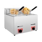 12l Commercial Propane Deep Fryer Countertop Gas Fryer   2baskets Lpg   2 Lids