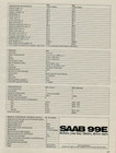 1972 Saab 99e 4-door Sedan Swedish Car Plus Spec Sheet Original Print Ad