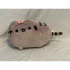 Gund Pusheen The Cat Grey Tabby Plush Stuffed Animal With Pink Bow 12  4061489