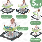 Foldable Baby 5-in-1 Activity Walker - Rocker  Activity Center  Bouncer  Seat   