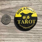 Tarot Advertising Pinback Button Pin Badge Owl Scarce Vintage U s  Games Systems